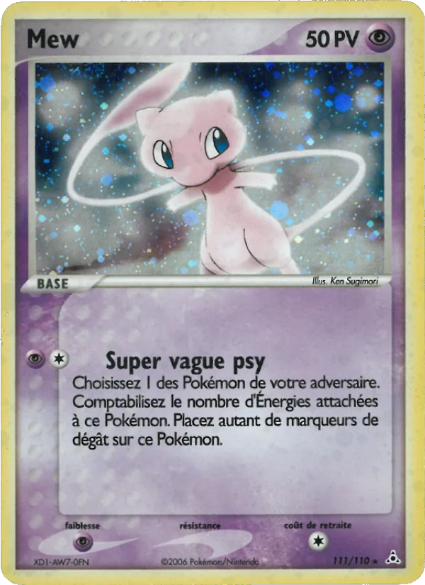 Carte Mew 111/110 – EX Fantômes Holon