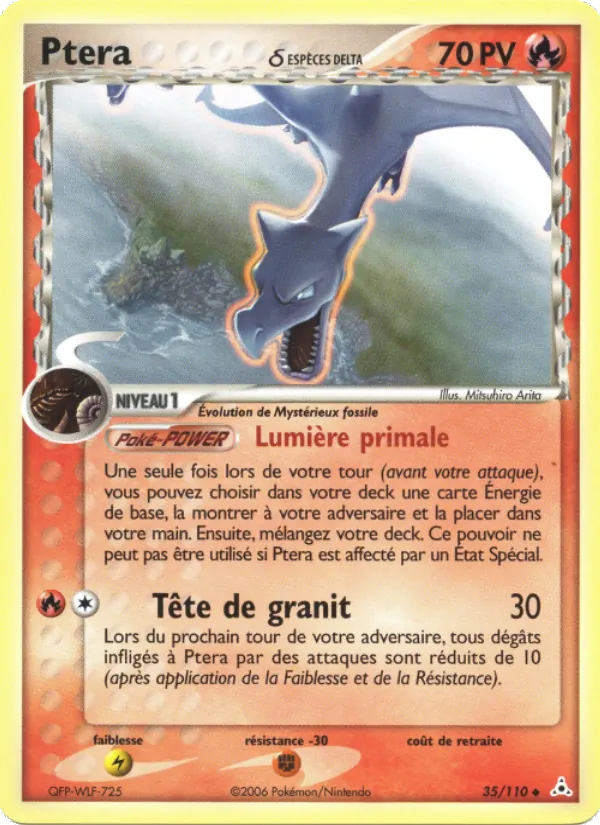 Carte Ptera δ 35/110 – EX Fantômes Holon