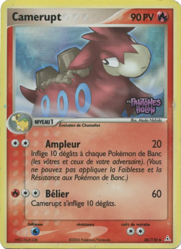 Carte Camérupt 36/110 – EX Fantômes Holon
