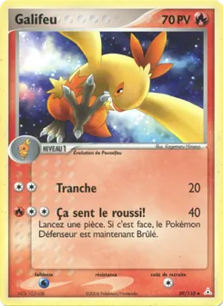 Carte Galifeu 39/110 – EX Fantômes Holon