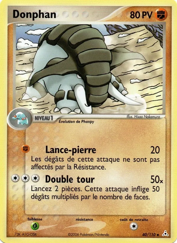 Carte Donphan 40/110 – EX Fantômes Holon