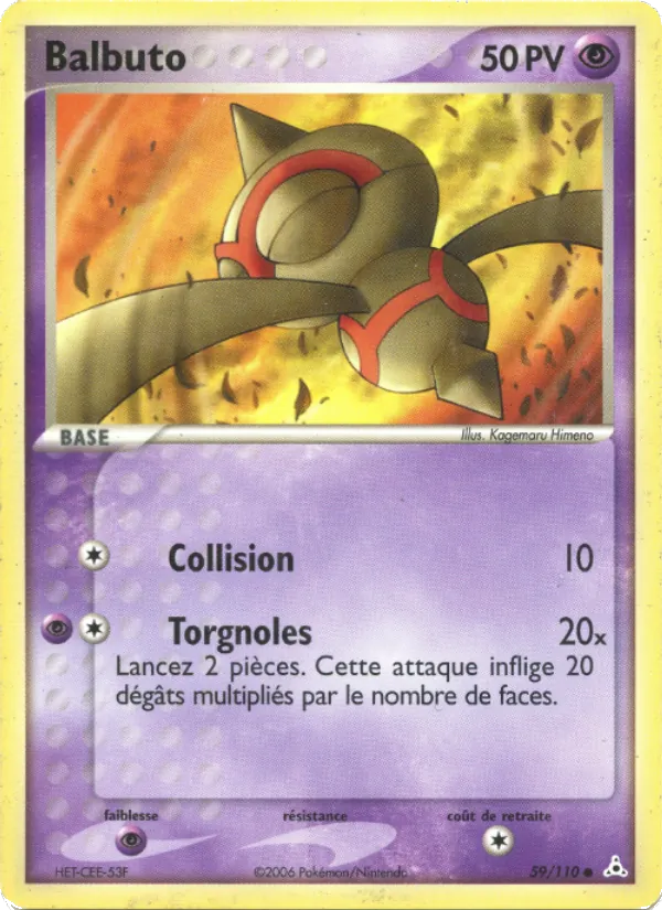 Carte Balbuto 59/110 – EX Fantômes Holon