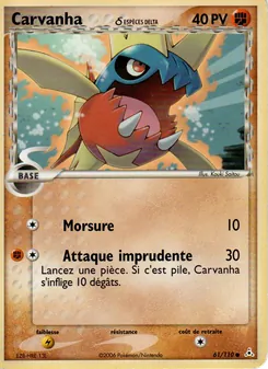 Carte Carvanha δ 61/110 – EX Fantômes Holon