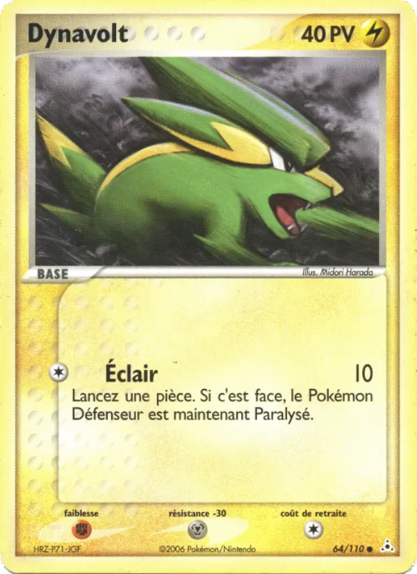 Carte Dynavolt 64/110 – EX Fantômes Holon