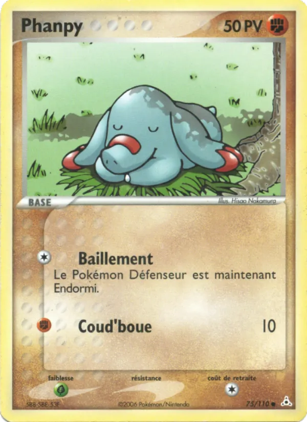 Carte Phanpy 75/110 – EX Fantômes Holon