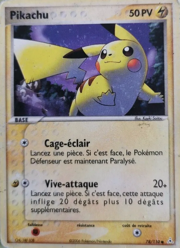Carte Pikachu 78/110 – EX Fantômes Holon