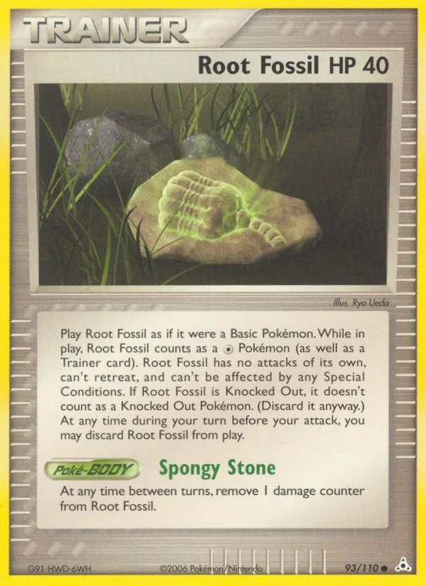 Carte Fossile racine 93/110 – EX Fantômes Holon