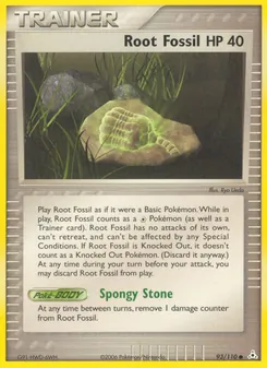 Carte Fossile racine 93/110 – EX Fantômes Holon