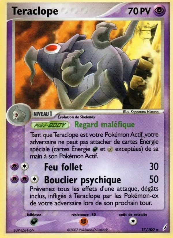 Carte Téraclope 17/100 – EX Gardiens de Cristal