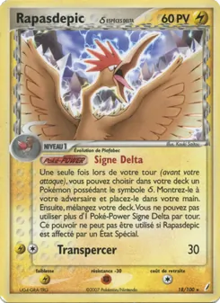 Carte Rapasdepic δ 18/100 – EX Gardiens de Cristal