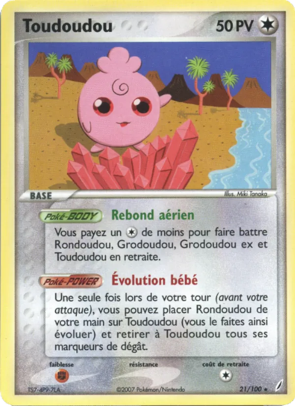 Carte Toudoudou 21/100 – EX Gardiens de Cristal