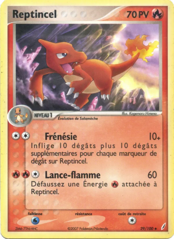 Carte Reptincel 29/100 – EX Gardiens de Cristal