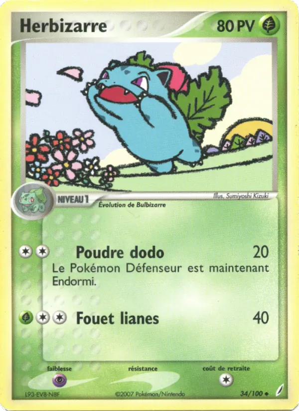 Carte Herbizarre 34/100 – EX Gardiens de Cristal