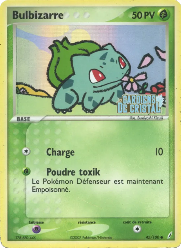 Carte Bulbizarre 45/100 – EX Gardiens de Cristal