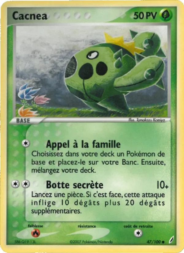 Carte Cacnea 47/100 – EX Gardiens de Cristal