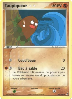 Carte Taupiqueur 50/100 – EX Gardiens de Cristal