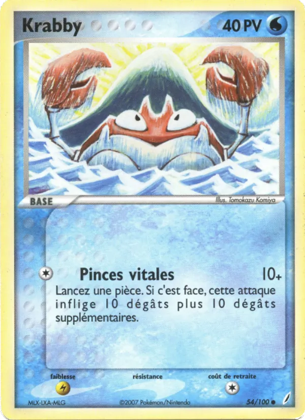 Carte Krabby 54/100 – EX Gardiens de Cristal