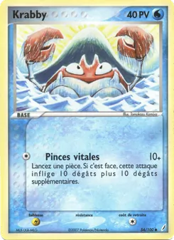 Carte Krabby 54/100 – EX Gardiens de Cristal