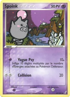 Carte Spoink 62/100 – EX Gardiens de Cristal