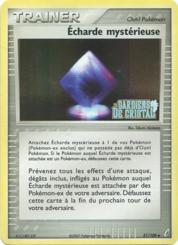 Carte Écharde mystérieuse 81/100 – EX Gardiens de Cristal