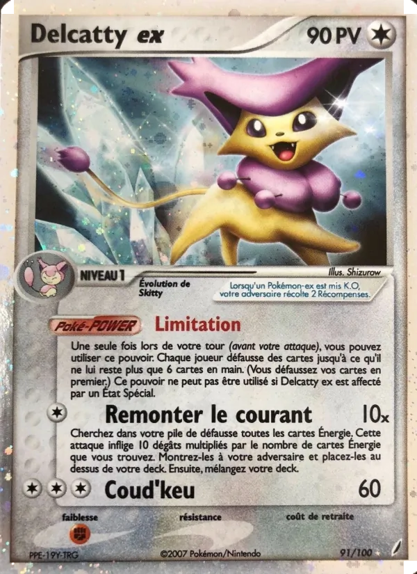 Carte Delcatty ex 91/100 – EX Gardiens de Cristal