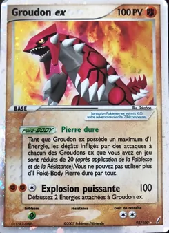 Carte Groudon ex 93/100 – EX Gardiens de Cristal
