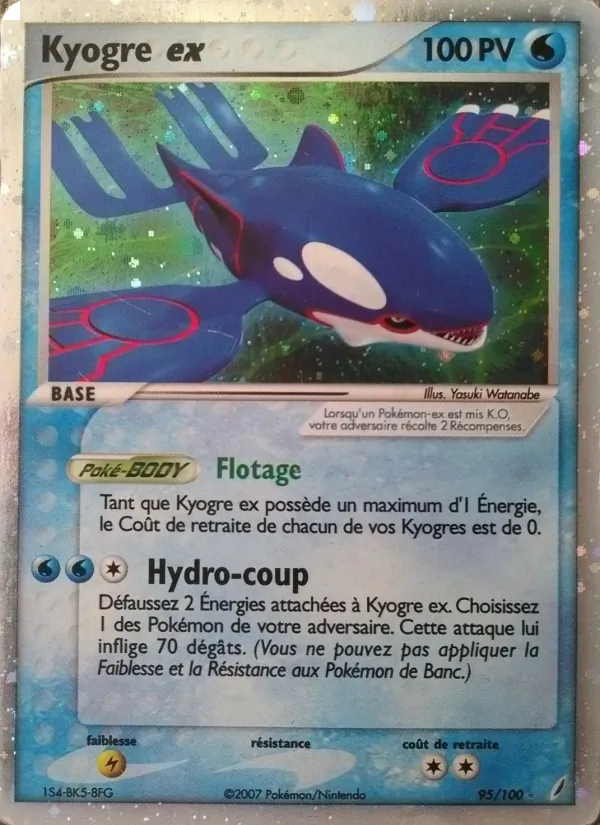 Carte Kyogre ex 95/100 – EX Gardiens de Cristal