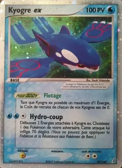 Carte Kyogre ex 95/100 – EX Gardiens de Cristal