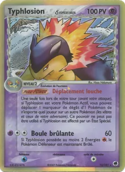 Carte Typhlosion δ 12/101 – EX Île des Dragons