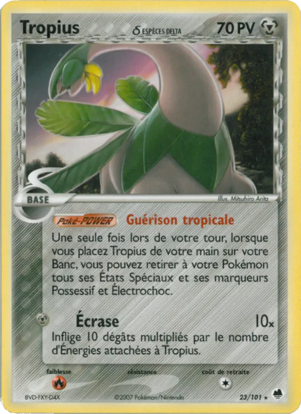 Carte Tropius δ 23/101 – EX Île des Dragons