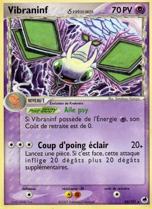 Carte Vibraninf δ 24/101 – EX Île des Dragons