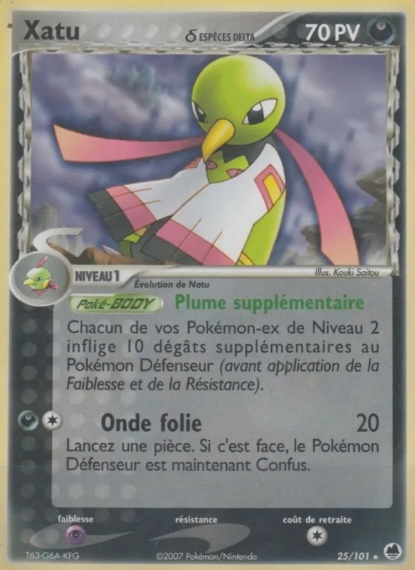 Carte Xatu δ 25/101 – EX Île des Dragons