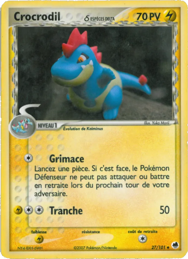 Carte Crocrodil δ 27/101 – EX Île des Dragons