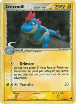 Carte Crocrodil δ 27/101 – EX Île des Dragons
