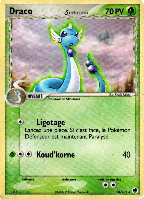 Carte Draco δ 28/101 – EX Île des Dragons