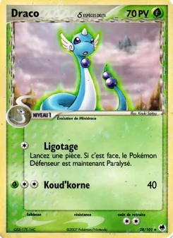 Carte Draco δ 28/101 – EX Île des Dragons