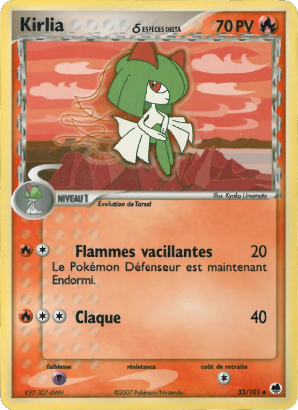 Carte Kirlia δ 33/101 – EX Île des Dragons