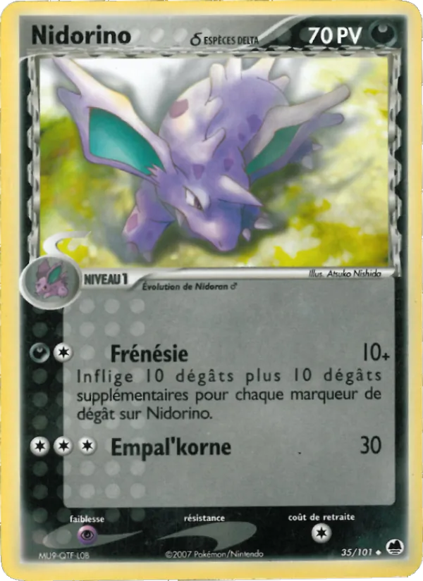 Carte Nidorino δ 35/101 – EX Île des Dragons