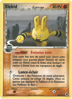 Carte Elekid δ 48/101 – EX Île des Dragons