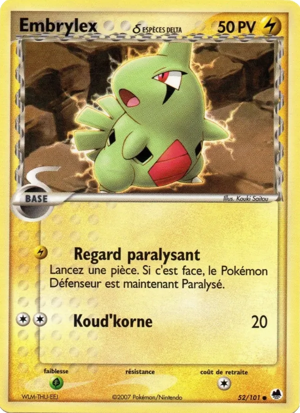 Carte Embrylex δ 52/101 – EX Île des Dragons