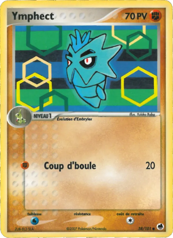 Carte Ymphect 58/101 – EX Île des Dragons