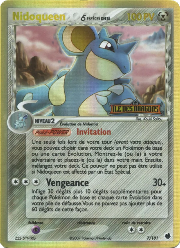 Carte Nidoqueen δ 7/101 – EX Île des Dragons