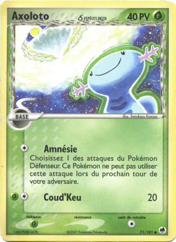 Carte Axoloto δ 71/101 – EX Île des Dragons