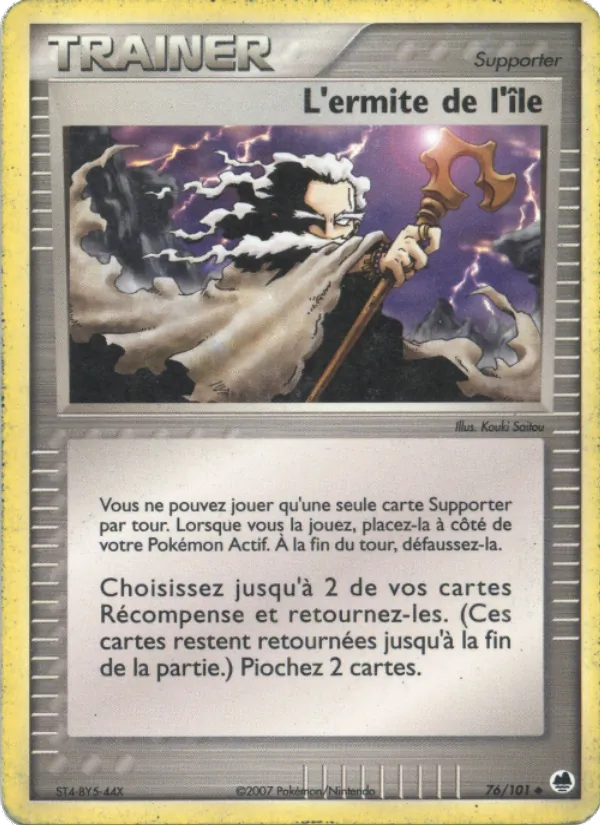 Carte L'ermite de l'île 76/101 – EX Île des Dragons