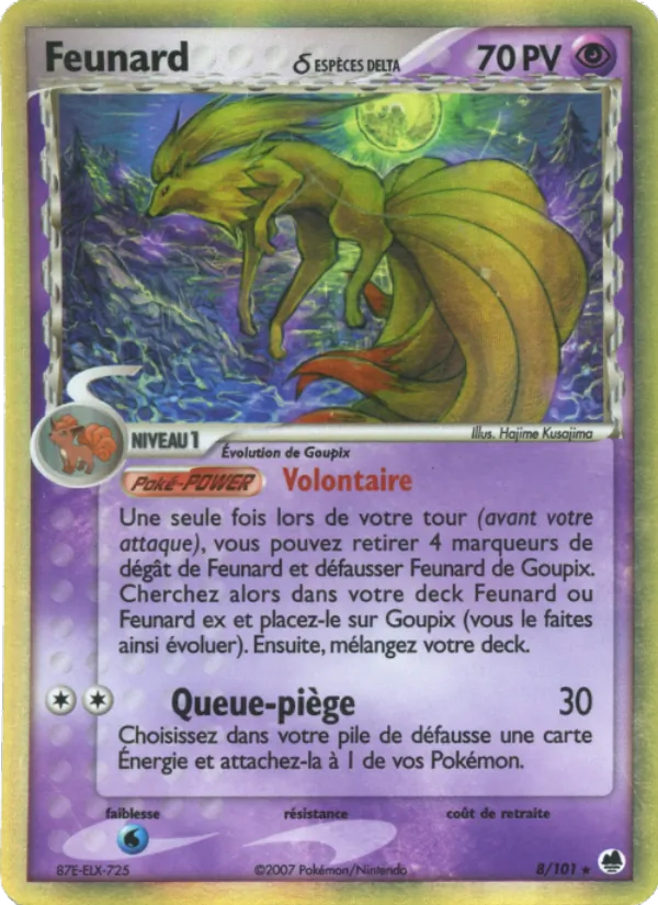 Carte Feunard δ 8/101 – EX Île des Dragons