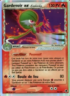 Carte Gardevoir ex δ 93/101 – EX Île des Dragons
