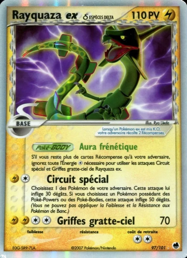 Carte Rayquaza ex δ 97/101 – EX Île des Dragons