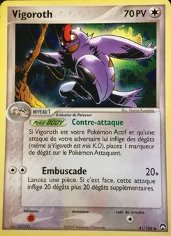 Carte Vigoroth 41/108 – EX Gardiens du Pouvoir