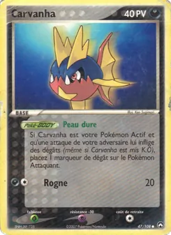 Carte Carvanha 47/108 – EX Gardiens du Pouvoir