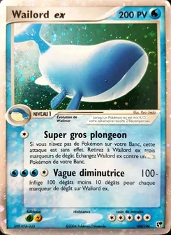 Carte Wailord ex 100/100 – EX Tempête de sable